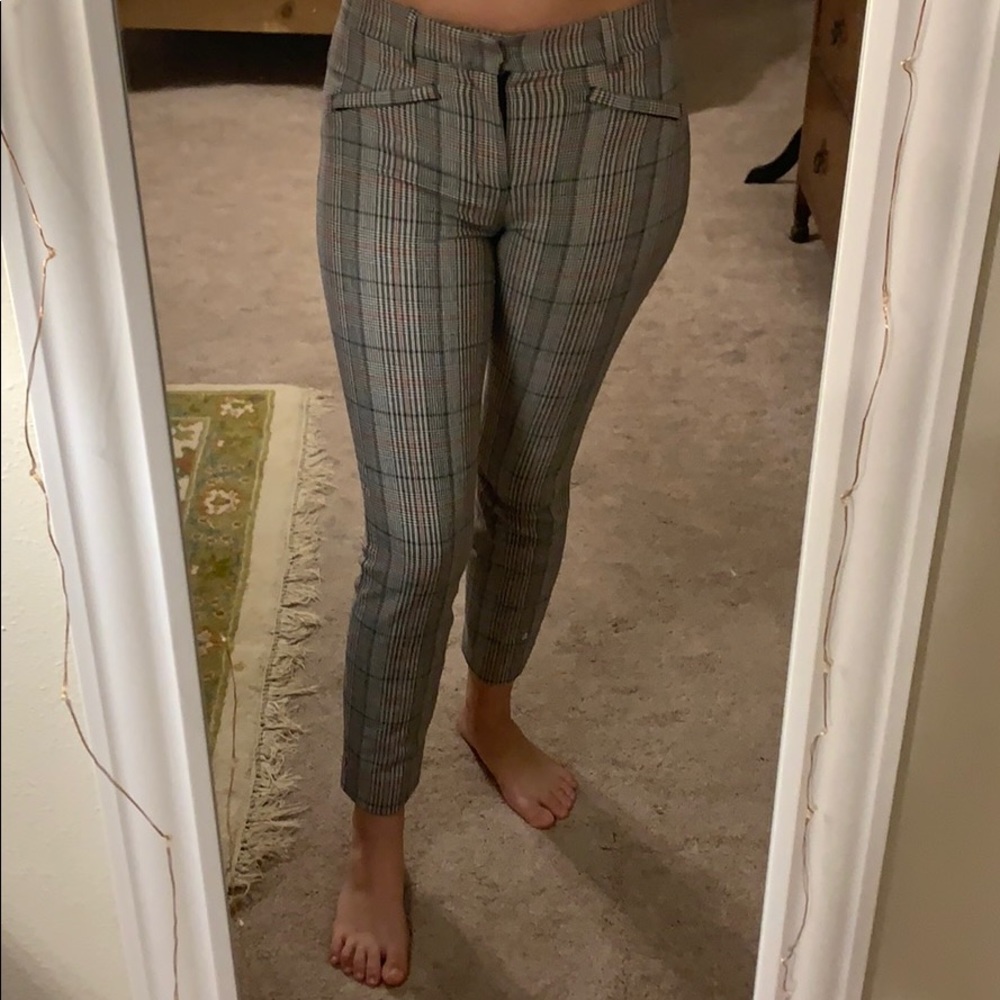 GAP red and black plaid pants